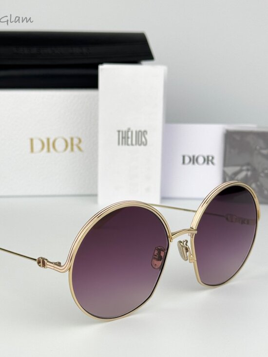 Dior Women Sunglasses Gold Bordeaux Gradient Round EVERDIOR R1U B0D1 BRAND NEW main image 9